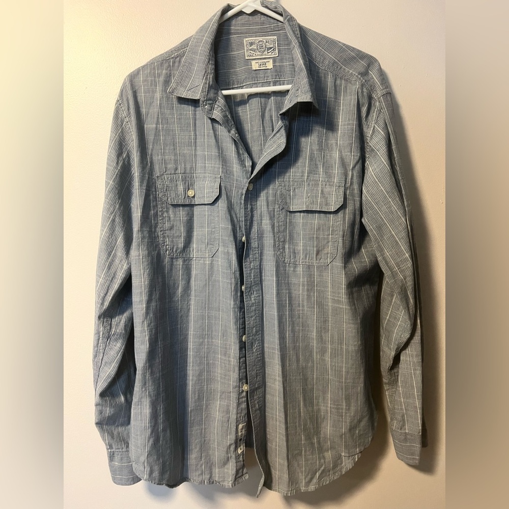 Lucky Brand Blue Casual Button Down Shirt
